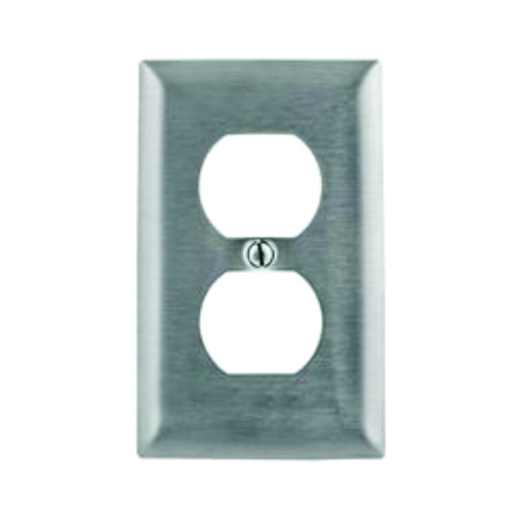 HUBBELL SS8 Placa para interruptor doble 1 gang, acero inoxidable