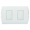 BTICINO Interruptor doble 15AMP blanco