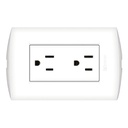 BTICINO Tomacorriente doble 2P+T 15A Blanco