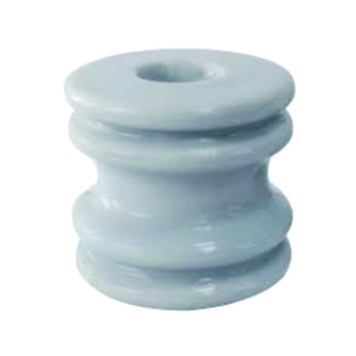 [HYA.03.038] [ANSI_53-2] Aislador de porcelana tipo carrete de 13.3Kv ANSI 53-2