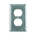 HUBBELL SS8 Placa para interruptor doble 1 gang, acero inoxidable