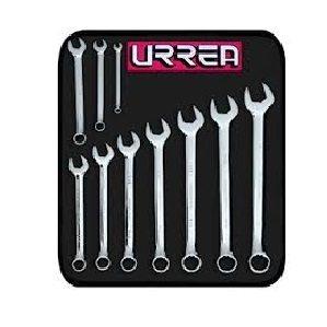 [HER.04.459] [1200G] URREA Juego de 10 llaves combinadas pulido espejo 12 puntas en pulgadas