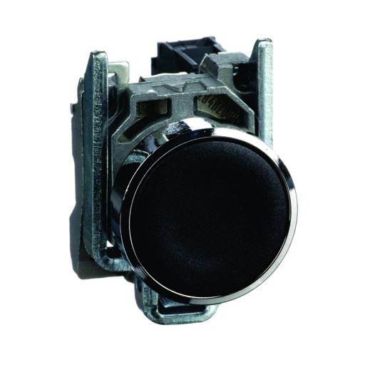 [AUT.04.118] [XB4BA21] Pulsador completo negro, metálico, 22mm, 1NO, Harmony XB4