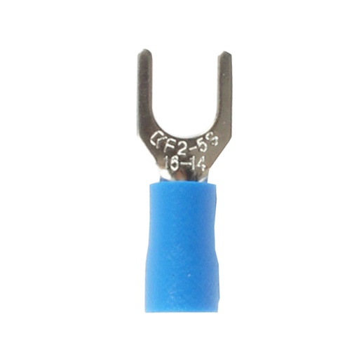 [CAB.09.167] [SV2-5] Terminal en U aislado SV2-5 azul para cable 16-14 AWG y tornillo # 10