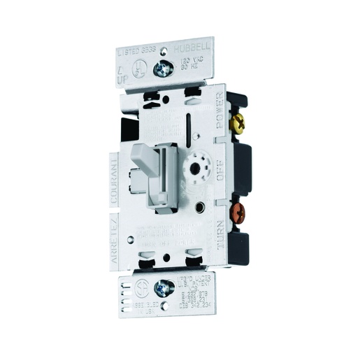[WIR.03.059] [RAYCL153PW] HUBBELL RAYCL153PW Dimmer e interruptor para CFL y LED, 3 vías, 1 gang, vertical, blanco