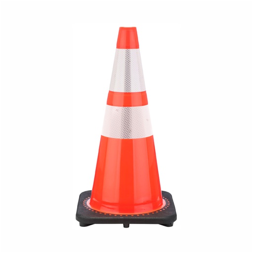 [HER.09.003] [RC700SP-BW] Cono de tráfico 28" anaranjado de PVC resistente con collar reflectivo